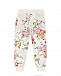 Белые спортивные брюки с цветочным принтом Monnalisa | Фото 2