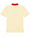 Кремовая футболка-поло с красным воротником GUCCI | Фото 2