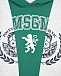 Белая толстовка с зеленой вставкой MSGM | Фото 3