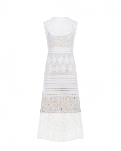 Белое вязаное платье с комбинацией MRZ | Фото 1
