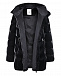 Черная удлиненная куртка-пуховик ADD | Фото 6
