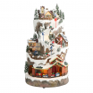 Новогодний сувенир "Деревня в горах" с адаптером, 22,7x23,6x38,8 см LED