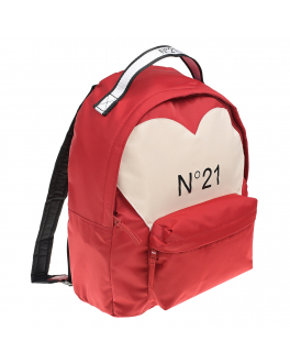 Красный рюкзак с декором &quot;сердце&quot;, 37x28x19 см No. 21 Красный, арт. N21352 N0076 0N405 | Фото 2