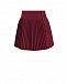 Бордовая юбка плиссе с пуговицами Aletta | Фото 2