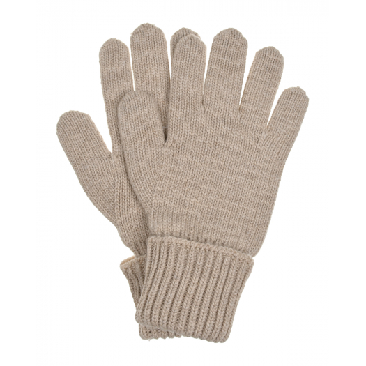 Бежевые перчатки из смесовой шерсти Chobi | Фото 1