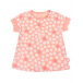 Футболка персикового цвета с принтом в горошек Sanetta Kidswear | Фото 1