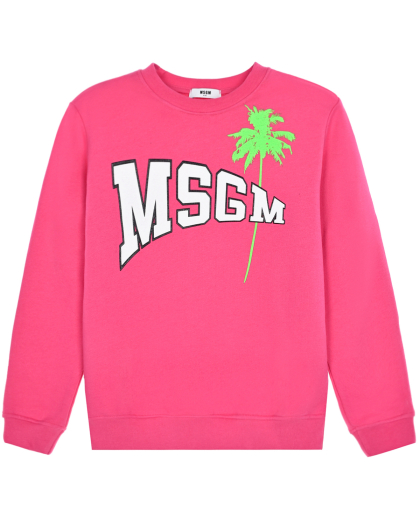 Розовый свитшот с логотипом MSGM | Фото 1