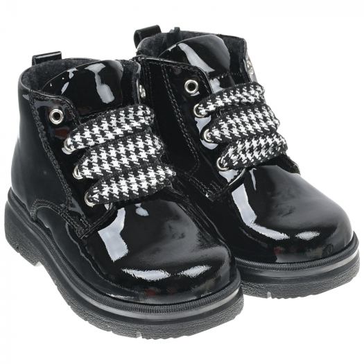 Лаковые черные ботинки с флисовой подкладкой Walkey | Фото 1