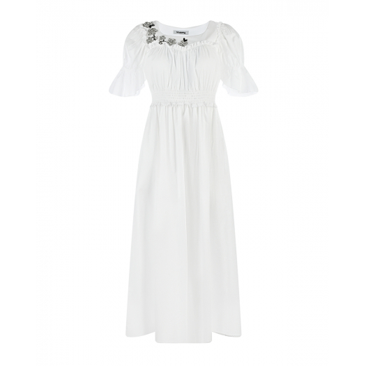 Белое платье с цветами из кристаллов Vivetta | Фото 1
