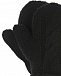 Черные варежки с узором &quot;косичка&quot; Chobi | Фото 2
