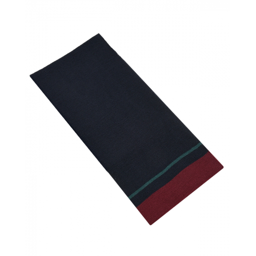 Темно-синий шарф с красными полосками, 162x15 см Aletta | Фото 1