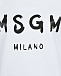 Белый свитшот с черным логотипом MSGM | Фото 3