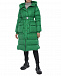 Зеленое пальто-пуховик с капюшоном Naumi | Фото 4
