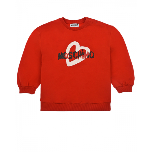 Красный свитшот с логотипом Moschino | Фото 1