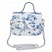 Белая сумка с синим цветочным принтом, 18x17x8 см Monnalisa | Фото 5