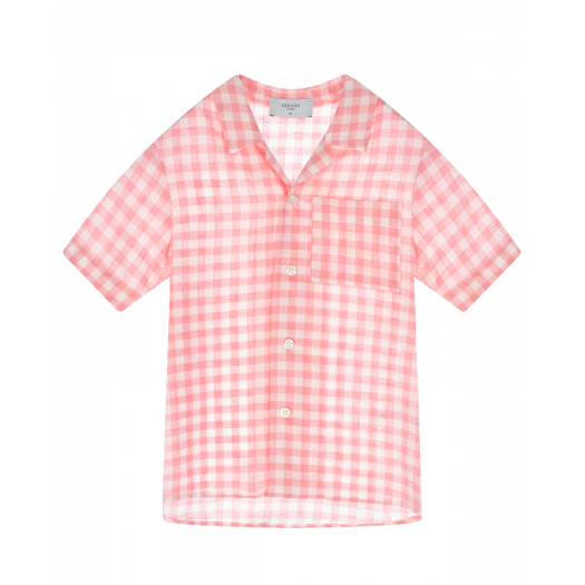 Розово-белая рубашка в клетку Paade Mode | Фото 1