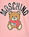 Розовая толстовка с принтом &quot;мишка в шарфике&quot; Moschino | Фото 3