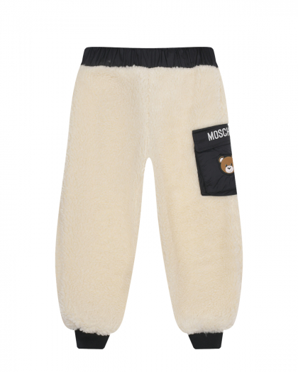 Плюшевые брюки с накладным карманом Moschino | Фото 1