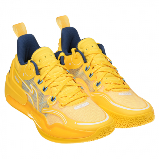 Желтые кроссовки с полупрозрачными вставками Li Ning | Фото 1