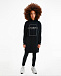 Черное платье-худи с логотипом Calvin Klein | Фото 2
