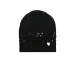 Черная шапка с отделкой пайетками Il Trenino | Фото 1
