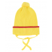 Желтая шапка с помпоном и завязками Chobi | Фото 1