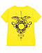Желтая футболка из хлопка с принтом  | Фото 2