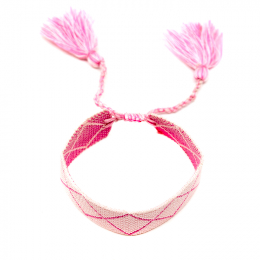 Розовый браслет с кисточками Tais | Фото 1