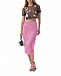 Розовая юбка с кружевным кантом Mo5ch1no Jeans | Фото 2