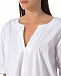 Белое платье-футболка с накладными карманами Deha | Фото 6