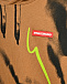 Толстовка-худи с рисунком граффити, коричневая SprayGround | Фото 3