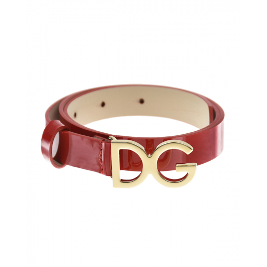Красный лакированный ремень Dolce&Gabbana | Фото 1