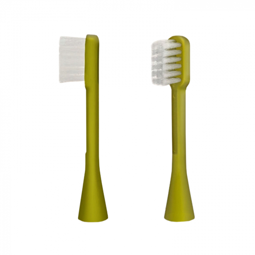 Сменная насадка для зубной щетки Панда 2 шт., зеленая Hapica | Фото 1