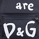 Синий рюкзак &quot;We are DG&quot; 35x28x18 см Dolce&Gabbana | Фото 6