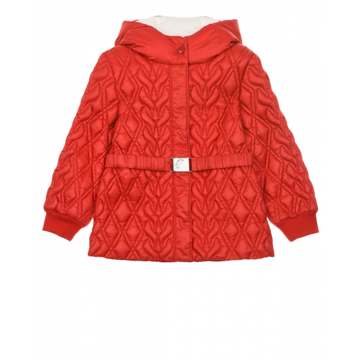 Стеганое пуховое пальто красного цвета Moncler | Фото 1