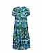 Сине-зеленое платье с цветочным принтом Vivetta | Фото 5