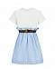 Платье с юбкой в бело-голубую полоску Fendi | Фото 3