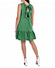Зеленое платье с бантами на спинке Attesa | Фото 4