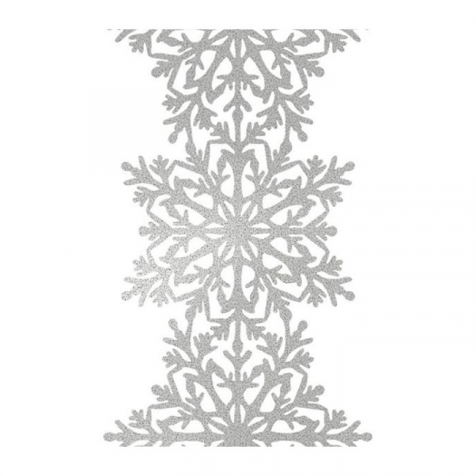 Cеребряная гирлянда для декора &quot;Снежинки&quot; 27,5х200 см Weiste | Фото 1
