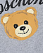 Серая футболка с принтом &quot;мишка&quot; Moschino | Фото 3