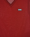 Вязаный жилет бордового цвета Emporio Armani | Фото 4