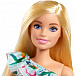 Кукла &quot;Барби блондинка&quot; в платье с питомцем и аксессуарами Barbie | Фото 2