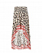 Длинная леопардовая юбка с розовой полосатой отделкой  | Фото 2