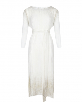 Бело-золотистое платье с плиссировкой Dan Maralex , арт. 353563220 | Фото 1