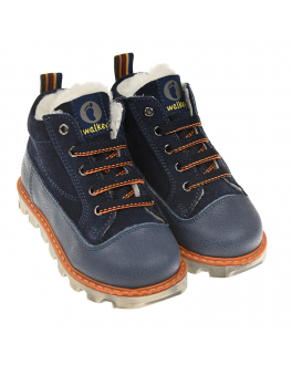 Синие ботинки с меховой подкладкой Walkey Синий, арт. Y1B4-41364-1311800- | Фото 1