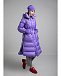 Лиловое пальто-пуховик с капюшоном Naumi | Фото 4
