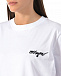Белая футболка с черным лого MSGM | Фото 6