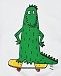 Белый свитшот с принтом &quot;крокодил на скейтборде&quot; Stella McCartney | Фото 3