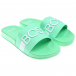 Зеленые шлепки с белым лого BOSS | Фото 1