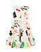 Трикотажное платье с принтом &quot;собаки&quot; Dolce&Gabbana | Фото 2